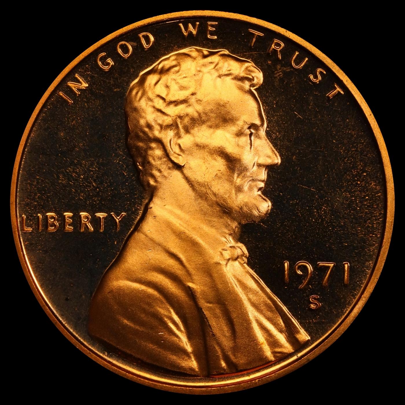 1971-s Proof Lincoln Cent 1c pr69 rd dcam SEGS