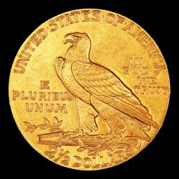 1913-p Gold Indian Quarter Eagle TOP POP! $2 1/2 ms66+ USCG