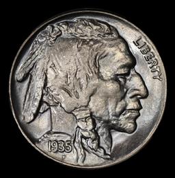 1935-p Buffalo Nickel Near Top Pop 5c ms67+ SEGS