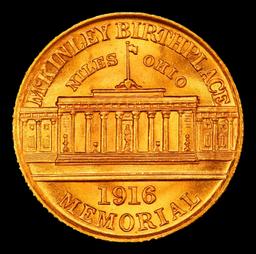 1916 McKinley Gold Commem Dollar Near Top Pop! 1 ms67+ SEGS