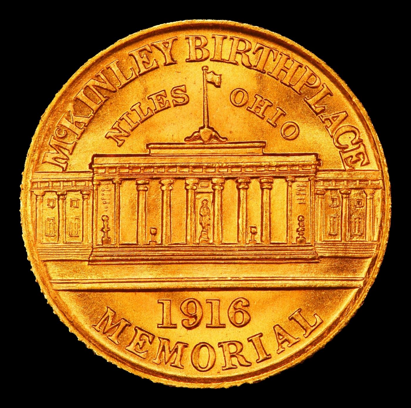 1916 McKinley Gold Commem Dollar Near Top Pop! 1 ms67+ SEGS