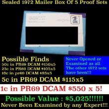 Original sealed box 5- 1972 United States Mint Proof Sets