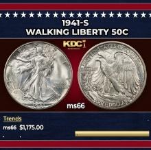 1941-s Walking Liberty Half Dollar 50c ms66 SEGS