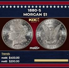 1880-s Morgan Dollar $1 Grades ms65+