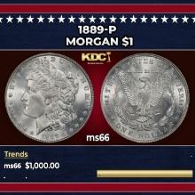 1889-p Morgan Dollar $1 ms66 SEGS