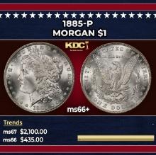1885-p Morgan Dollar $1 ms66+ SEGS