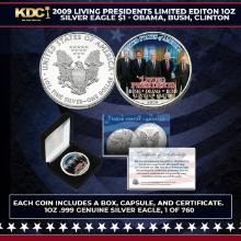 2009 Living Presidents 1oz Limited Edition Silver Eagle $1 - Obama, Bush, Clinton Other Toy
