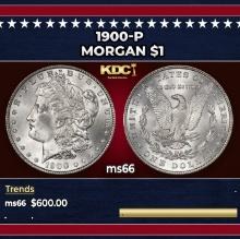 1900-p Morgan Dollar $1 Grades ms66