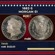1882-s Morgan Dollar $1 Grades ms66