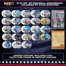 23 Pc Set  9/11 Memorial Anniversary Colorized NY State Quarters Other Toy