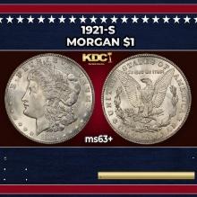 1921-s Morgan Dollar $1 Grades ms63+