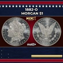 1882-o Morgan Dollar $1 Grades ms63+