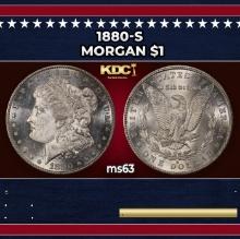 1880-s Morgan Dollar $1 Grades ms63