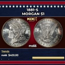 1881-s Morgan Dollar $1 Grades ms66