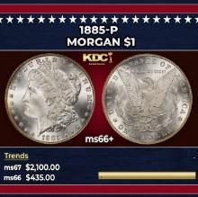 1885-p Morgan Dollar $1 ms66+ SEGS