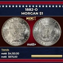 1882-o Morgan Dollar $1 ms65+ SEGS