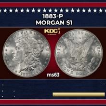 1883-p Morgan Dollar $1 Grades ms63