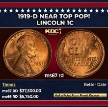 1918-p Lincoln Cent 1c ms66 rd SEGS