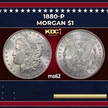 1880-p Morgan Dollar $1 Grades ms62