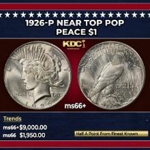 1926-p Peace Dollar Near Top Pop $1 ms66+ SEGS