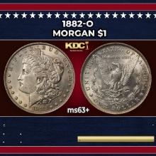 1882-o Morgan Dollar $1 Grades ms63+