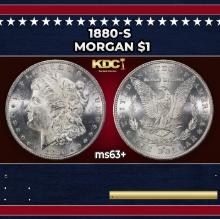 1880-s Morgan Dollar $1 Grades ms63+