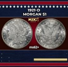 1921-d Morgan Dollar $1 Grades ms62+