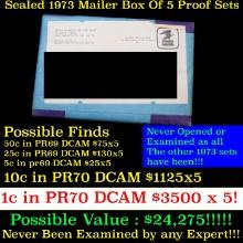 Original sealed box 5- 1973 United States Mint Proof Sets
