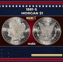 1881-s Morgan Dollar $1 Grades ms64