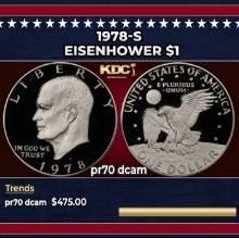 1978-s Proof Eisenhower Dollar $1 pr70 dcam SEGS