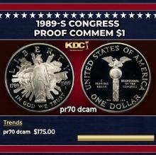 1989-s Congress Proof Modern Commem Dollar $1 pr70 dcam SEGS