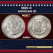 1885-o Morgan Dollar $1 Grades ms64+