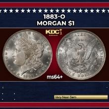 1883-o Morgan Dollar $1 Grades ms64+