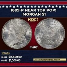 1889-p Morgan Dollar Near Top Pop! $1 ms67 SEGS