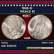 1926-d Peace Dollar $1 ms65 SEGS