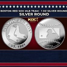 Boston Red Sox MLB Team - 1 oz Silver Round Round