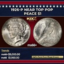 1926-p Peace Dollar Near Top Pop $1 ms66+ SEGS