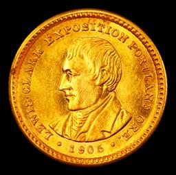 1905 Lewis & Clark Gold Commem Dollar 1 ms65 SEGS