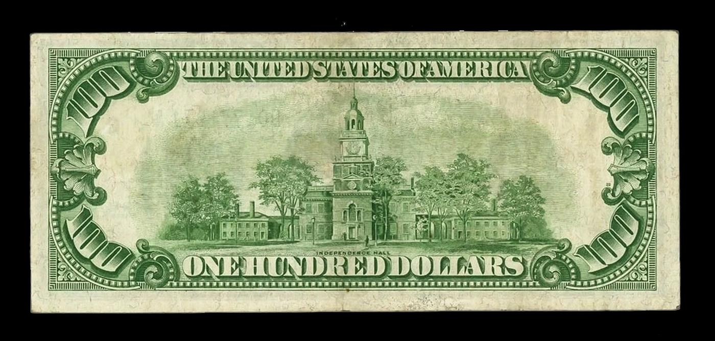 1928A $100 Green Seal Federal Reserve Note "Redeemable In Gold" Grades Select AU