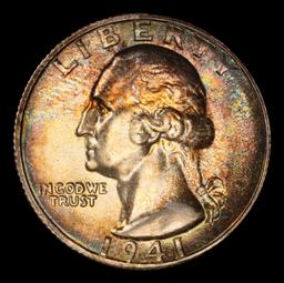 1941-s Washington Quarter Rainbow Toned TOP POP! 25c ms68 SEGS