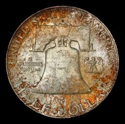 1951-d Franklin Half Dollar Toned TOP POP! 50c ms67+ fbl SEGS