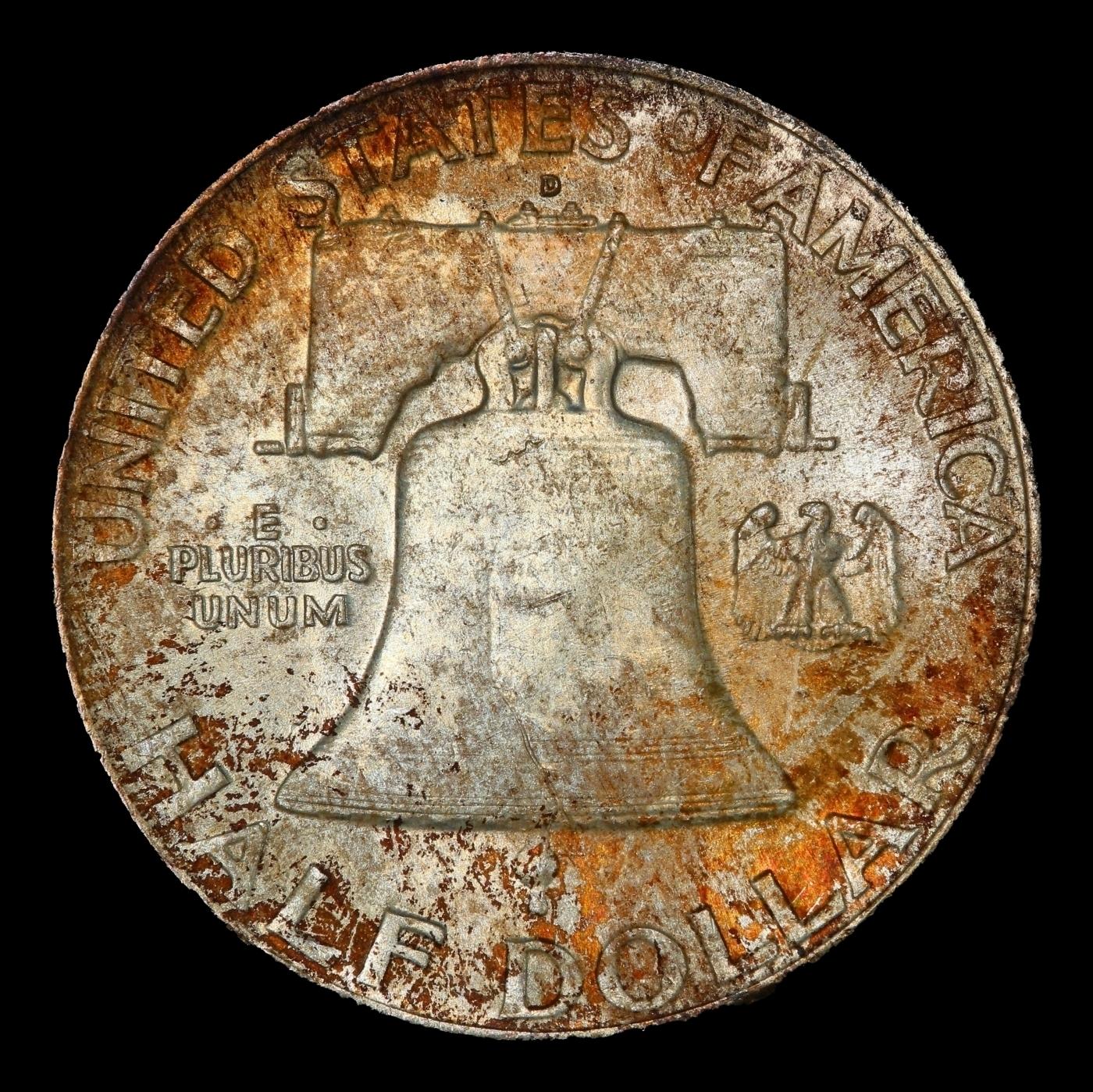 1951-d Franklin Half Dollar Toned TOP POP! 50c ms67+ fbl SEGS