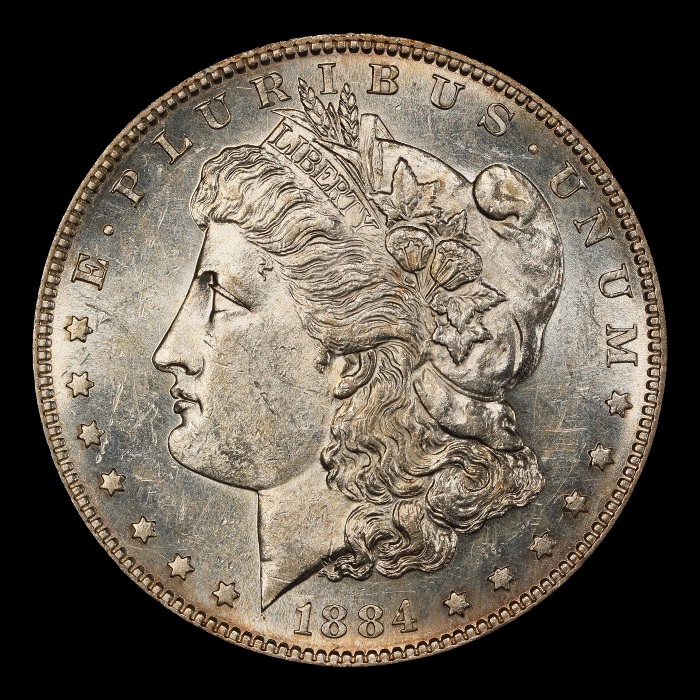 1884-s Morgan Dollar $1 ms62+ USCG