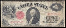 1917 $1 Large Size Legal Tender Note Grades vf, very fine Signatures Speelman/White