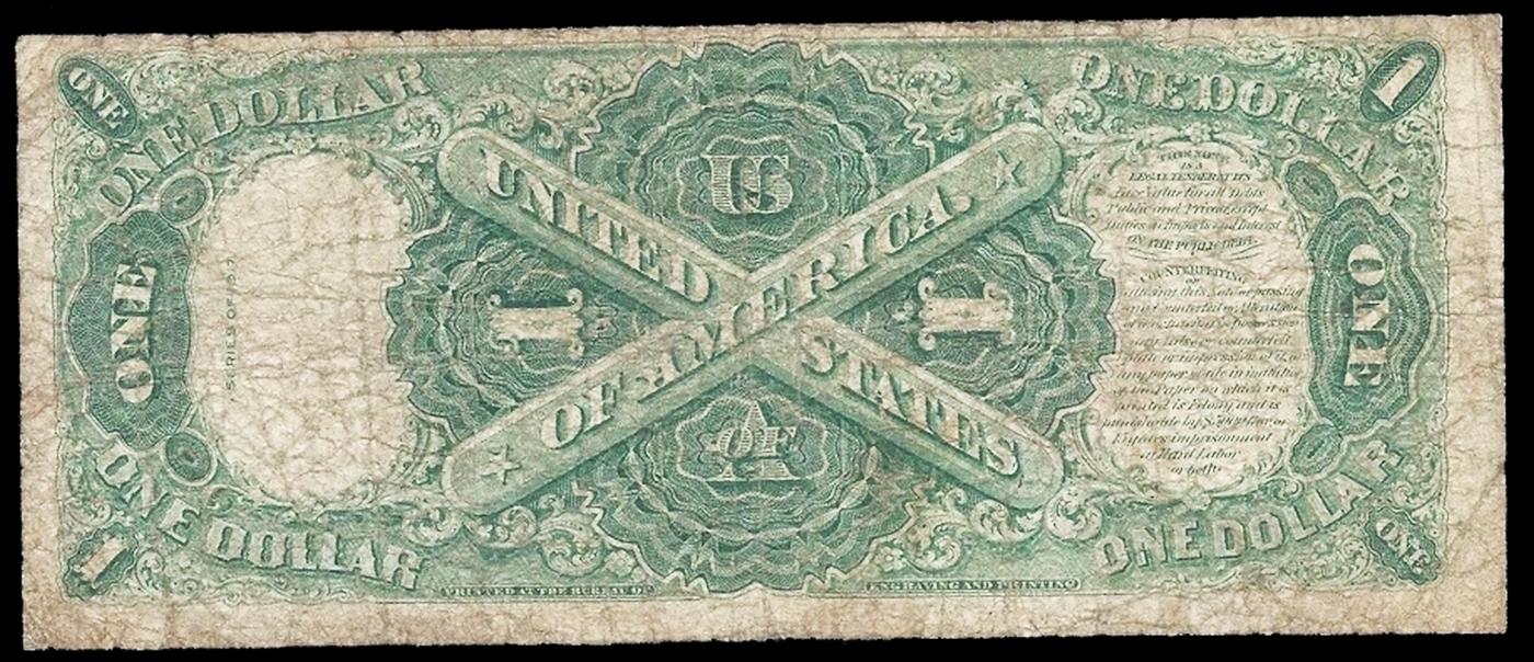 1917 $1 Large Size Legal Tender Note Grades vf, very fine Signatures Speelman/White