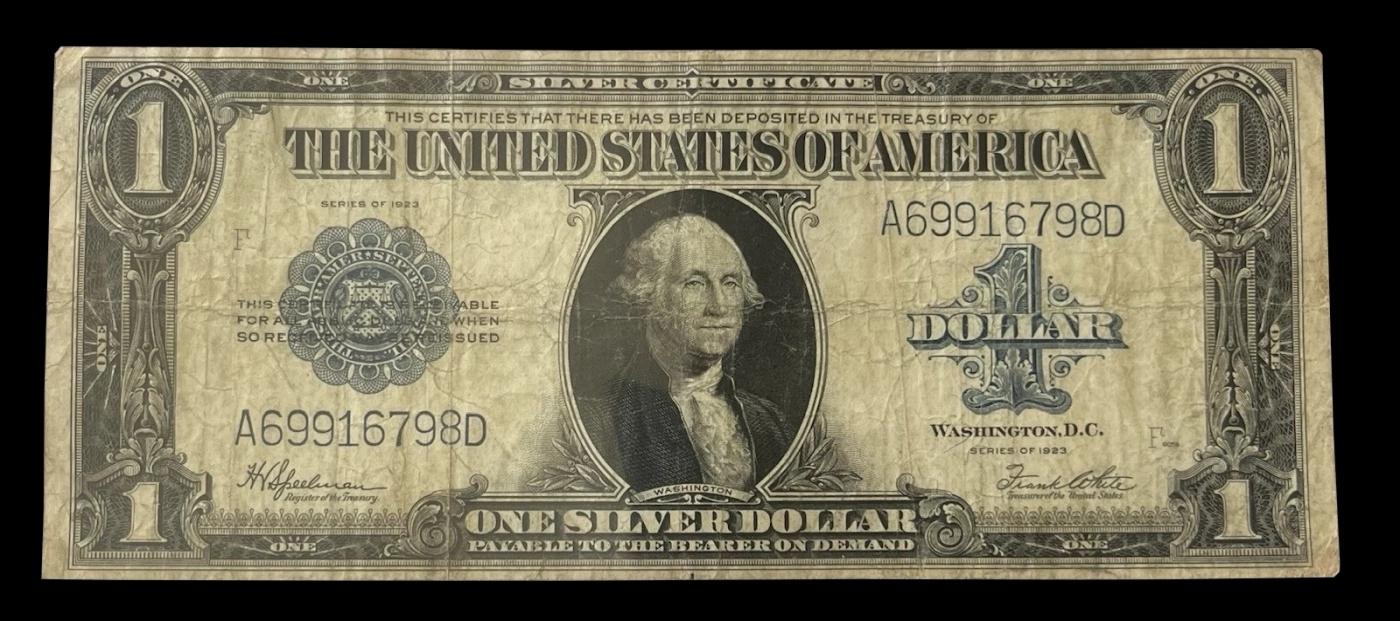 1923 $1 large size Silver Certificate Grades vf+ Signatures Speelman/White