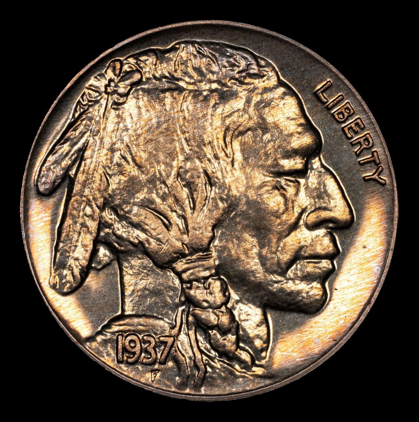 1937 Proof Buffalo Nickel 5c pr68 SEGS