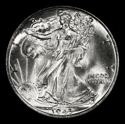 1943-p Walking Liberty Half Dollar Near Top Pop 50c ms68 SEGS