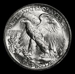 1943-p Walking Liberty Half Dollar Near Top Pop 50c ms68 SEGS