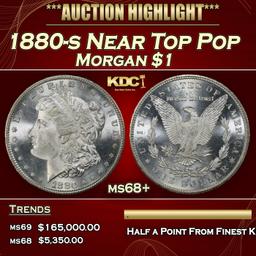 1880-s Morgan Dollar Near Top Pop $1 ms68+ SEGS